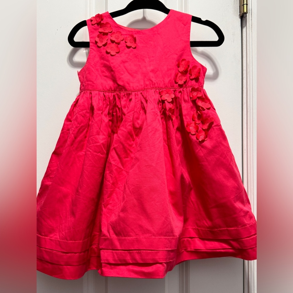 Carter's Pink Sleeveless floral Tiered Sundress